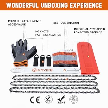 Amazon.com : Savior 14 Inch Chainsaw Bar and S50 Chain Combo